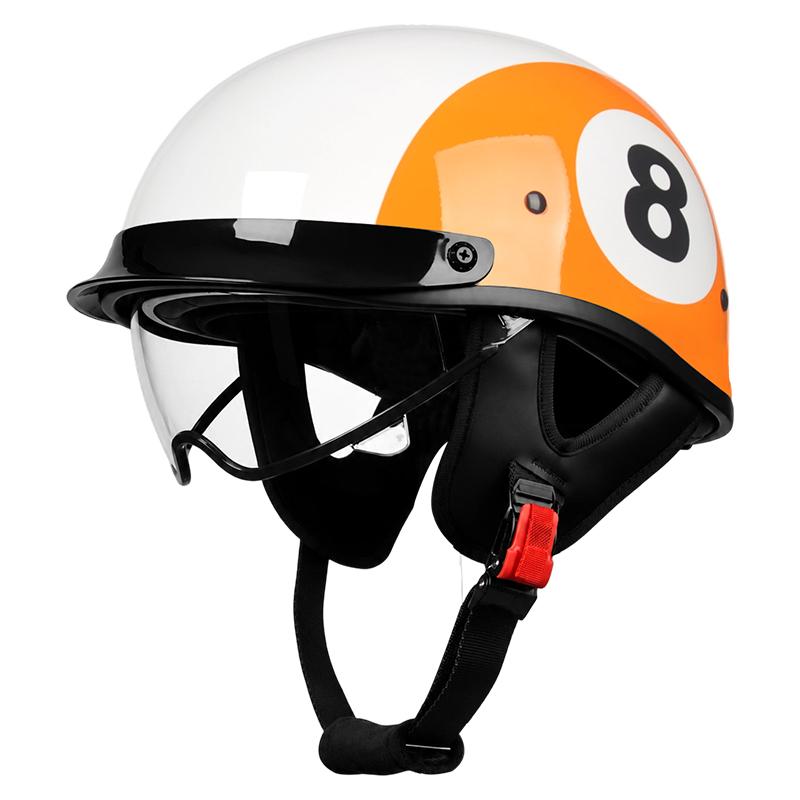 Hot Selling Motorcycle Helmet Half Face bicycle Motorcycle Helmet Detachable Cotton Lining Summer Half Helmet Factory Wholesale