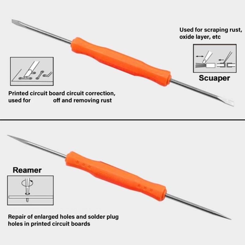 6Pcs Welding Assist Disassemble Tool Soldering Solder Iron Electronic Heat Assist Repair Tool for Electronic Components