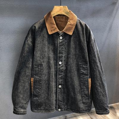 Vintage revers overalls mænds nye amerikanske jakke