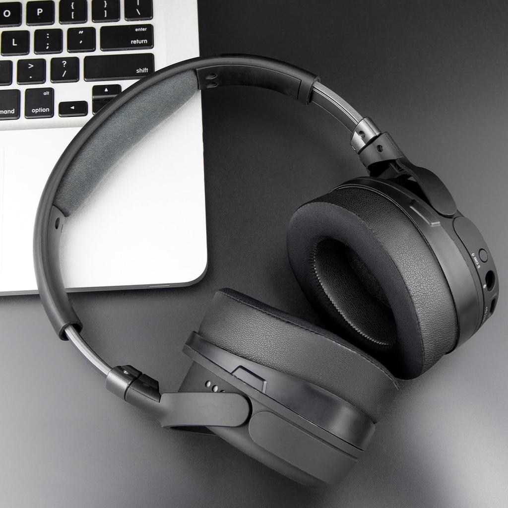 SOULWIT Cooling Gel Ear Pads for Audeze Replacement Ear Cushions for HyperX Cloud Durable Ice Silk Fabric Earmuffs with Cooling Feel Black