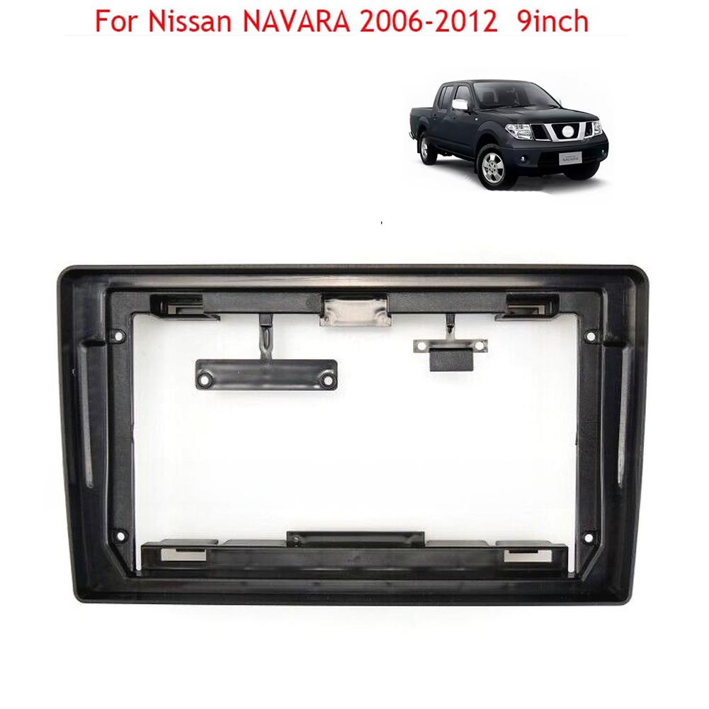 Aftermarket Car Radio Frame for Nissan NAVARA D40 2006-2012 Suitable for 9 Inch Multimedia Systems with ABS Plastic Material