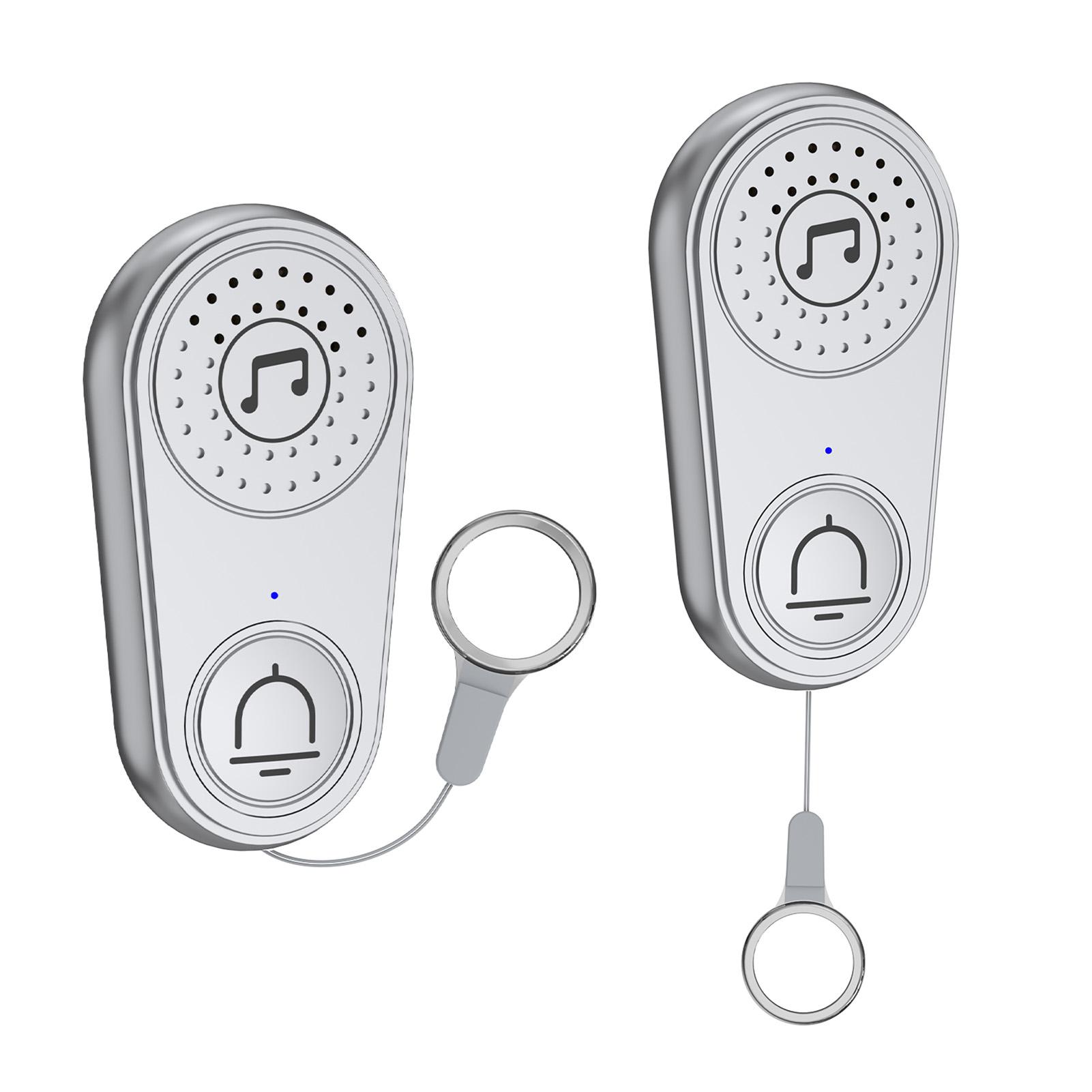 

2 Channel Call Machine Caregiver Pager Call Button Elderly Wireless Call Button Adjustable Volume Multiple Music