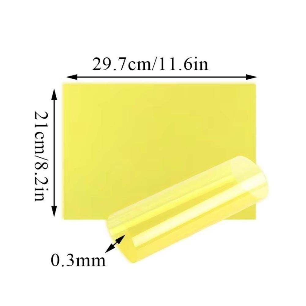 10Pcs DIY Color Filter Gel Film 0.3mm Thickness A4 Color Acetate Sheet Clear Transparent Transparent PVC Sheet
