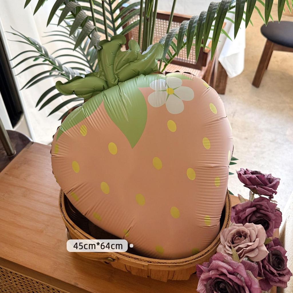 Strawberry Cartoon Foil Balloon for Kids' Party Decoration
