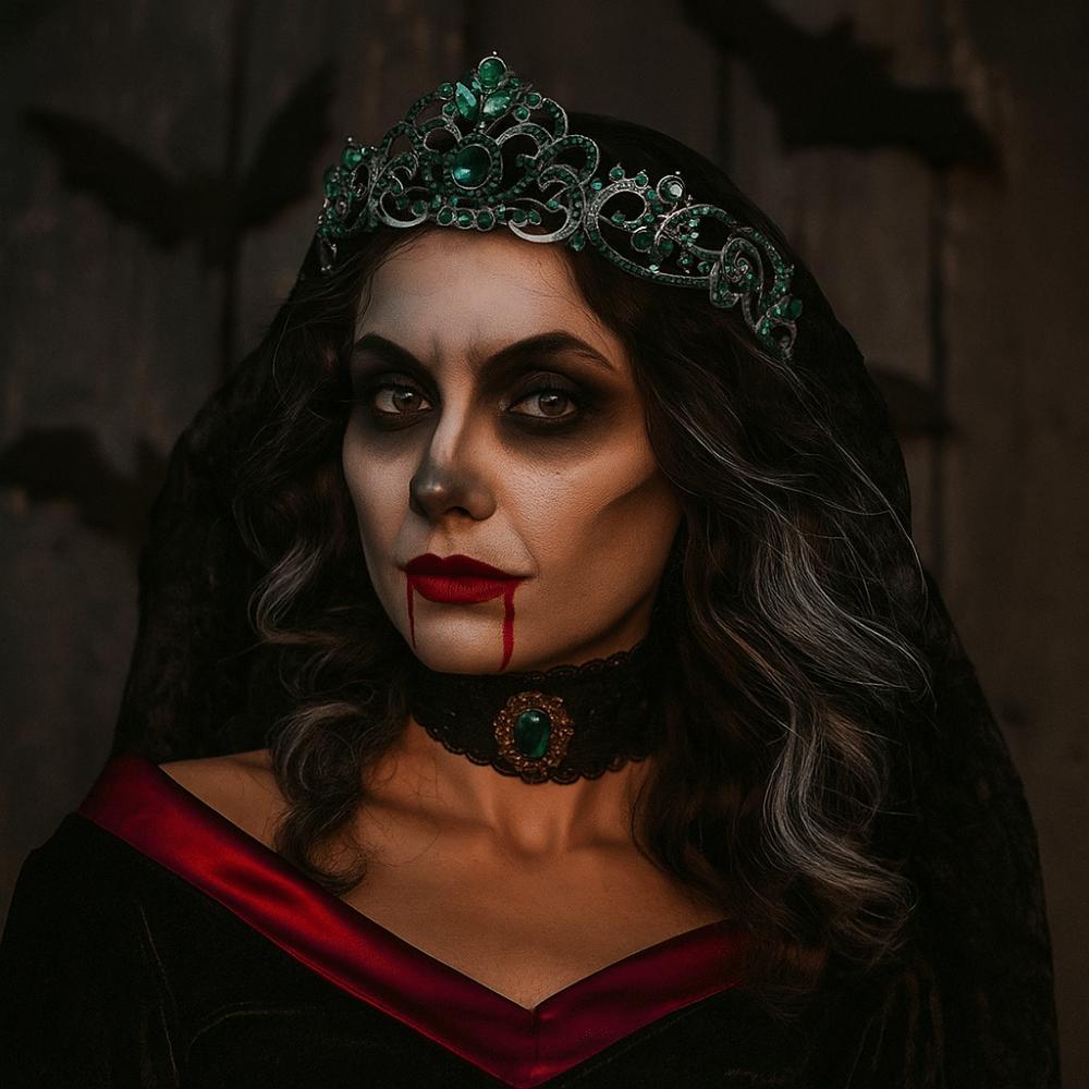 Cake Decorations Halloween Black Crown Luxury Queen Princess Tiara  Wedding Party Supplies