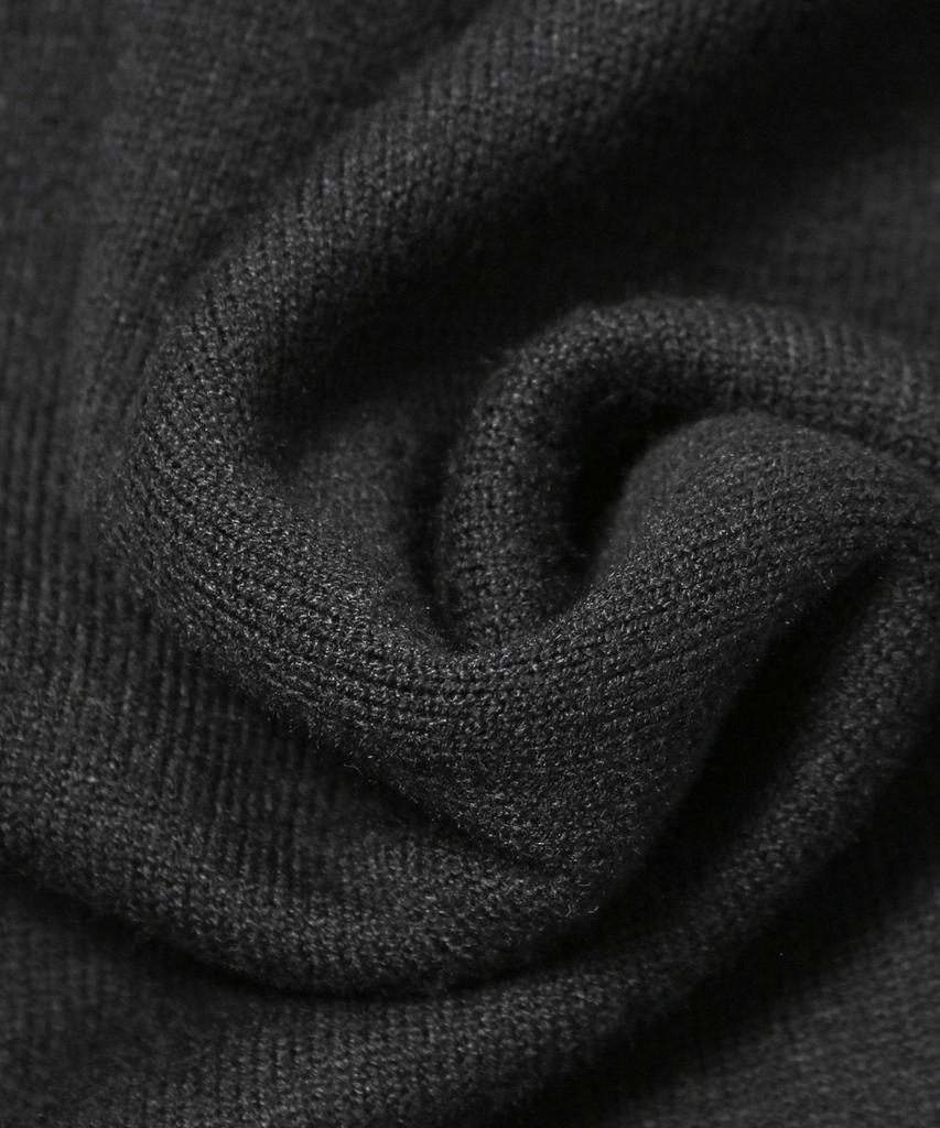 ADHOC Unisex Basic Mock Neck Knit (Black) (Hcalka2)
