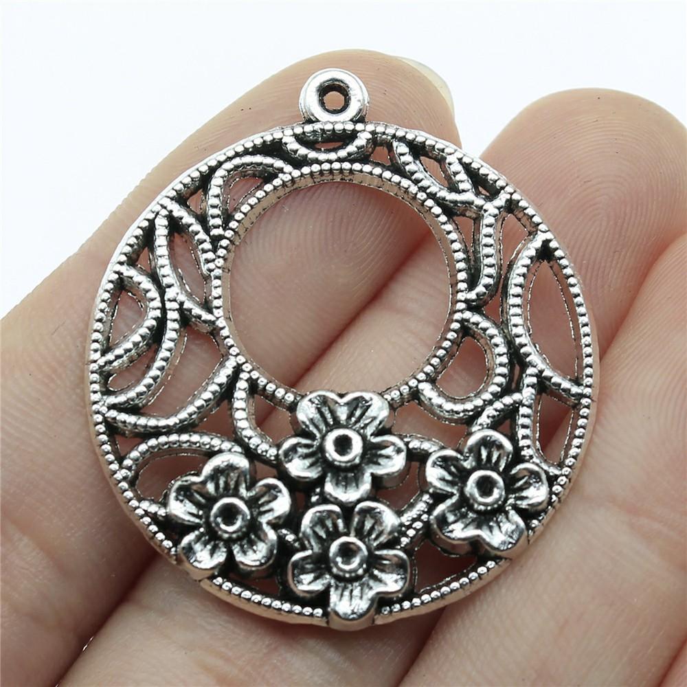 6pcs Antique Silver Color Earring Connector Charms For Jewelry Making Charms Earring Connector Jewelry Findings DIY