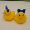 Cute Little Duck with Bow - Adorable Squeeze Sound Stress Relief Ornament