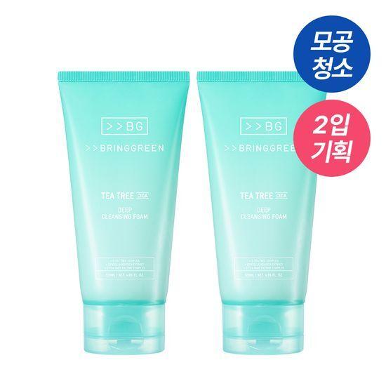 BRING GREEN Tea Tree Cica Deep Cleansing Foam 120mL / 2 Pack
