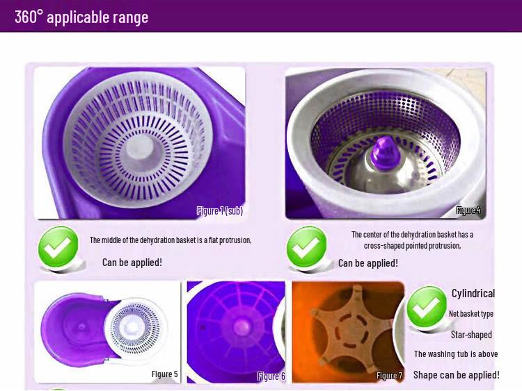 Universeller rotierender Moppstiel mit verstärktem Edelstahlrohr