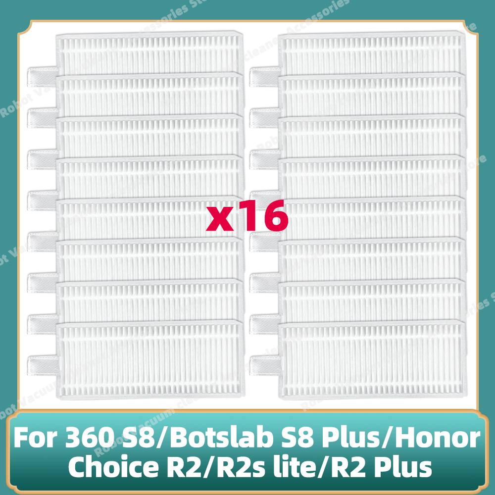 Kompatibel für 360 S8 / Botslab S8 Plus / Honor Choice R2 / R2s lite / R2 Plus Ersatz Haupt-Seitenbürste Filter Mopps Teile