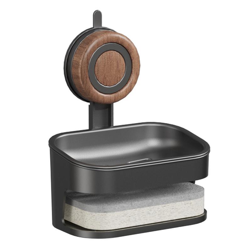 Soap Dish For Shower, Wall Mounted Bar Soap Holder, Suction Cup Detachable Self Draining Soap Case For Shower Bathroom