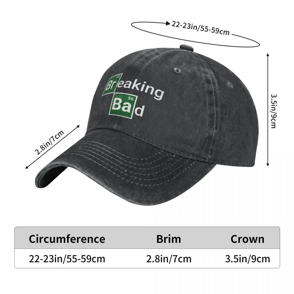 Breaking Bad Casual Baseball Cap Tv Show Hunting Camping Trucker Hat Summer Adjustable Unisex Unisex Trendy Snapback Cap