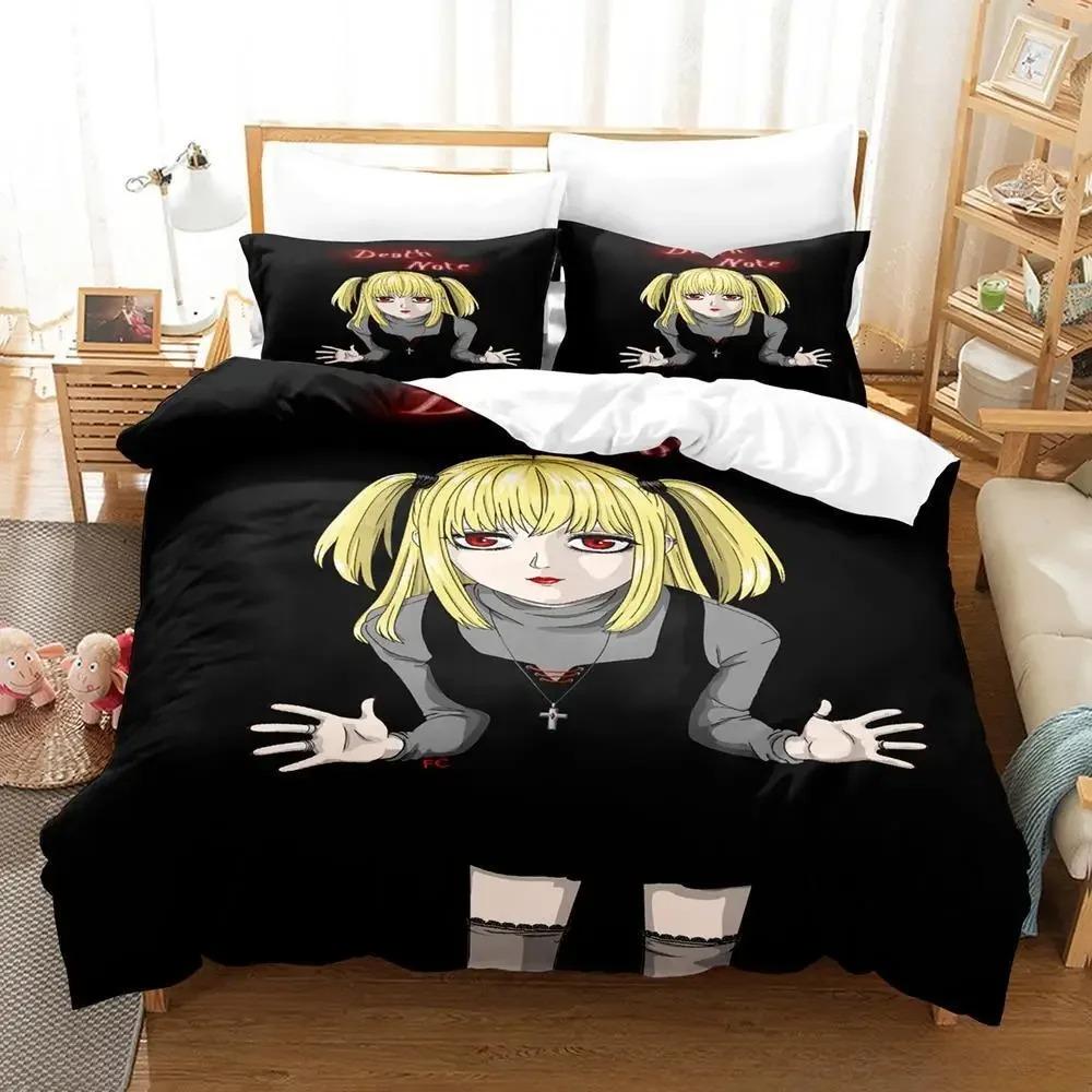 New Death Note Misa Misa Bedding Set Single Twin Full Queen King Size Bed Set Adult Kid Bedroom Duvet Cover Sets Anime Bed