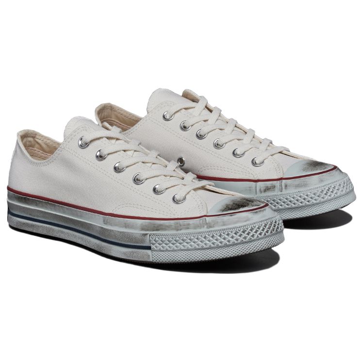 Converse Chuck Taylor All Star 1970s Vintage Casual Comfortable Low Top Canvas Shoes Unisex sneaker White Gray 173132C