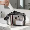 Portable Transparent PVC Makeup Bag - Large Capacity Skincare and Lipstick Storage