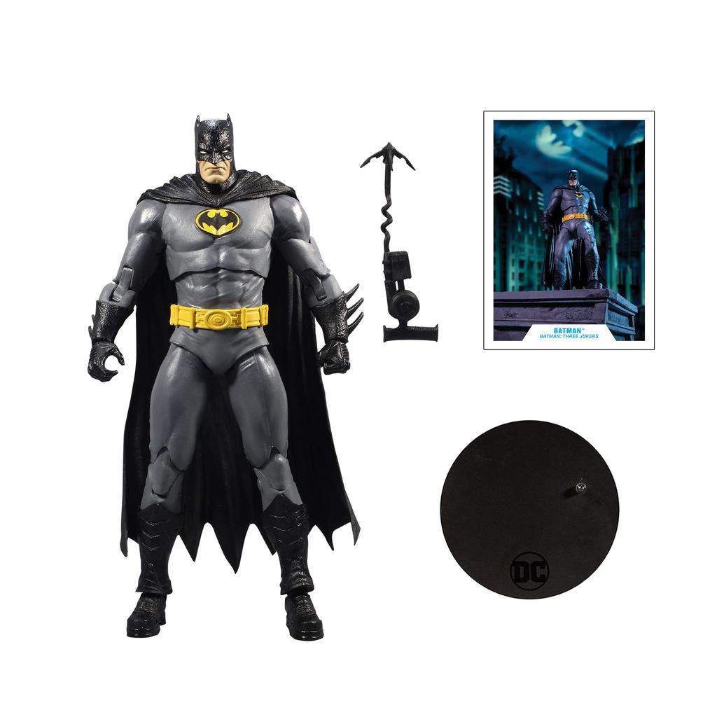 McFarlane Toys DC Multiverse Three Jokers Action Figure with Multicolor Batman 7-inch Accessories,
