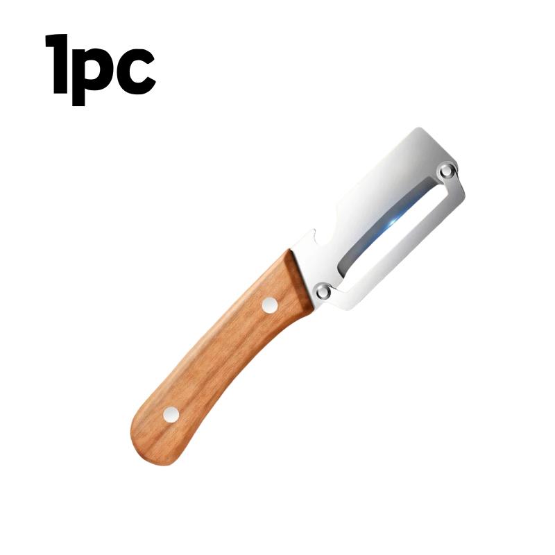 Kitchen Household Stainless Steel Multifunctional Fruit Vegetable Peeler Slicer Bottle Opener Compact Non Slip Handle