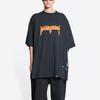 Balenciaga Metallica Short Sleeve T-Shirt Oversized Fit 'Black Orange' Men's 694576TMV880105
