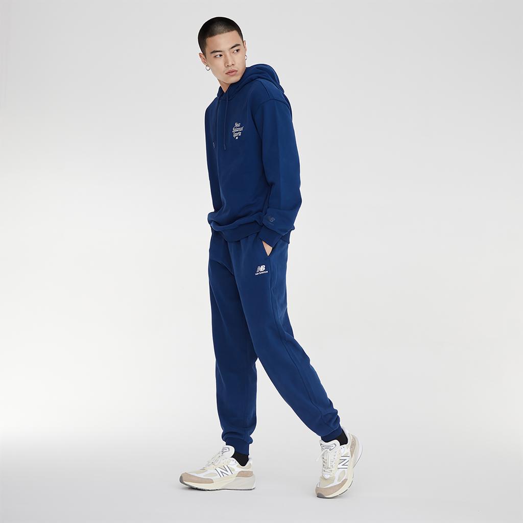 New Balance Knitted Sweatpants Unisex Dark Blue Moderate Cuffed Pants 6LD38101-NV