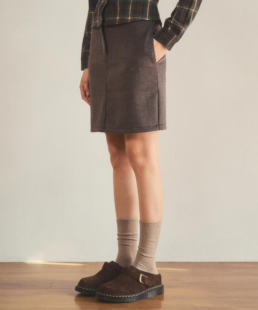 Aueonoseuteljia Classic Stripe Midi Skirt_Hazelnut