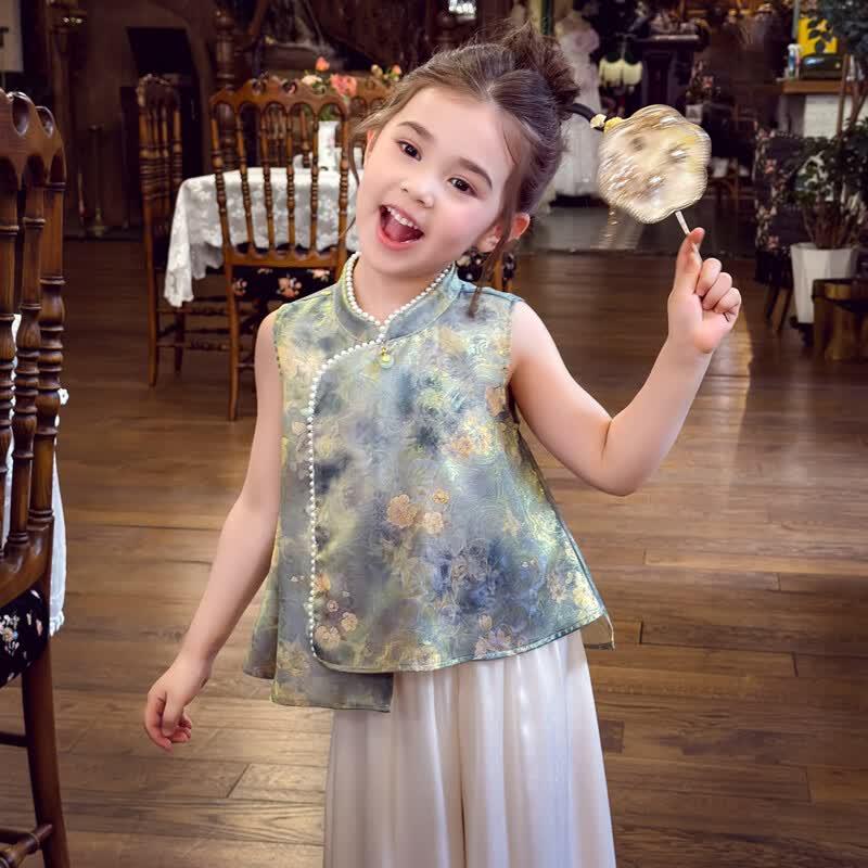 MIMIHELLO Girls Chinese Style Summer Set 100