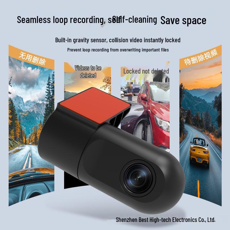 WIFI Lippenstift-Recorder mit Starlight-Nachtsicht, 140° Weitwinkel, 1080P HD Dashcam