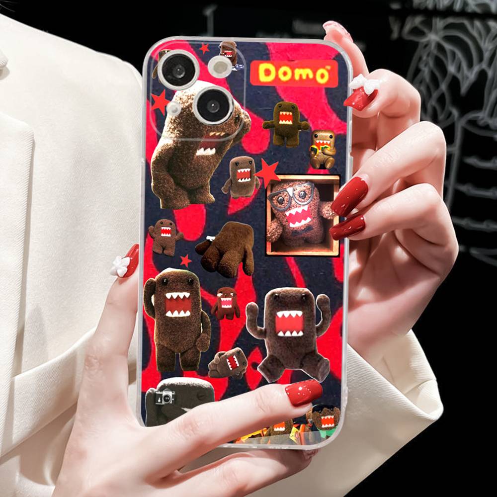 

Cute Domo Kun Phone Case For IPhone 17 16 15 14 13 11 12 Pro Max 16 Plus Transparent iPhone 12