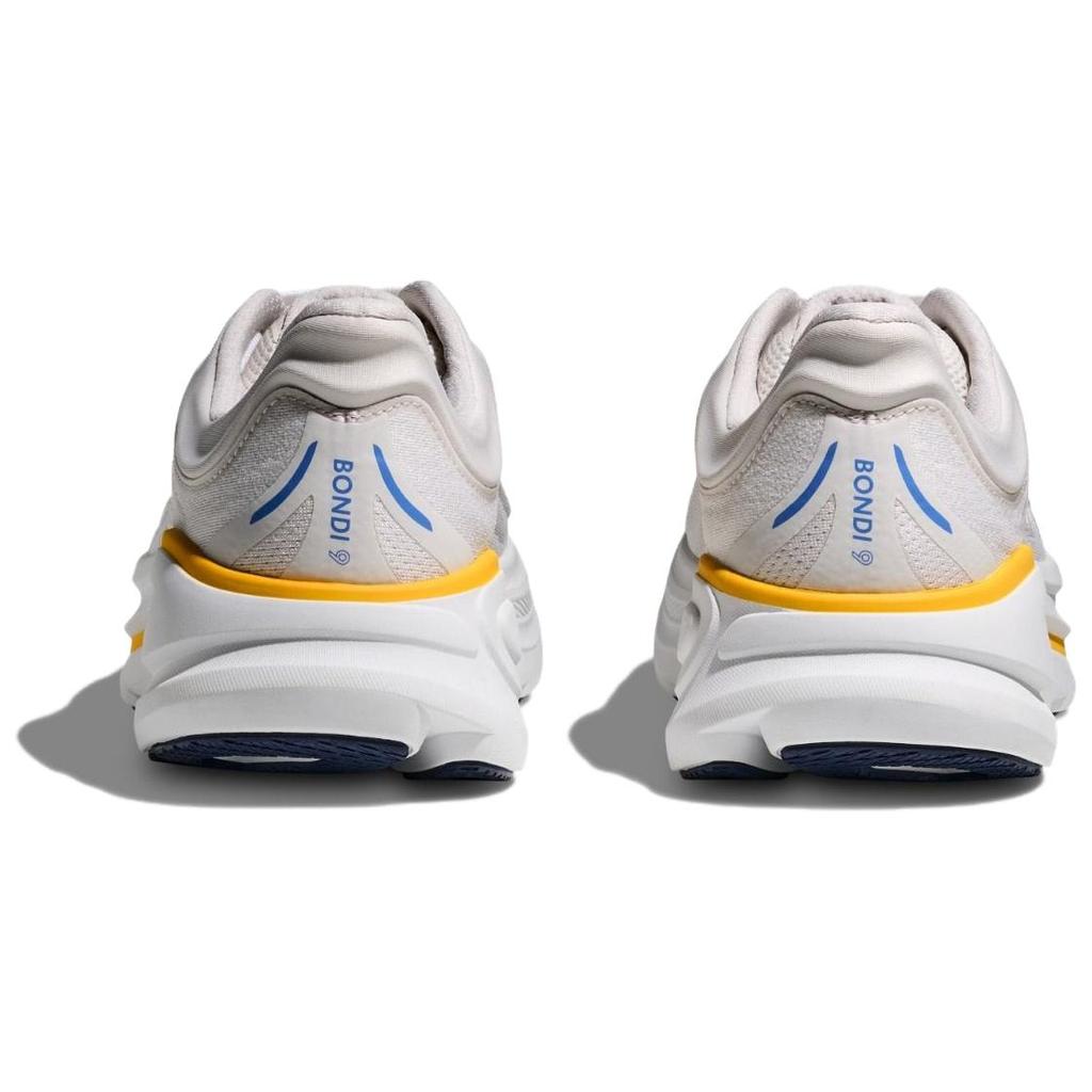HOKA ONE ONE Bondi 9 Breathable Support Supercritical Foam Midsole Casual Trail Running Shoes Men's White 1162011-WGRT