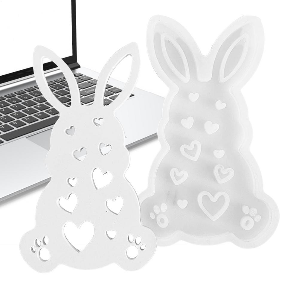 Candle Holder Resin Mold Bunny Epoxy Casting Ornaments Art Epoxy Resin Casting Moulds For Table Centerpiece Dinner Wedding Party
