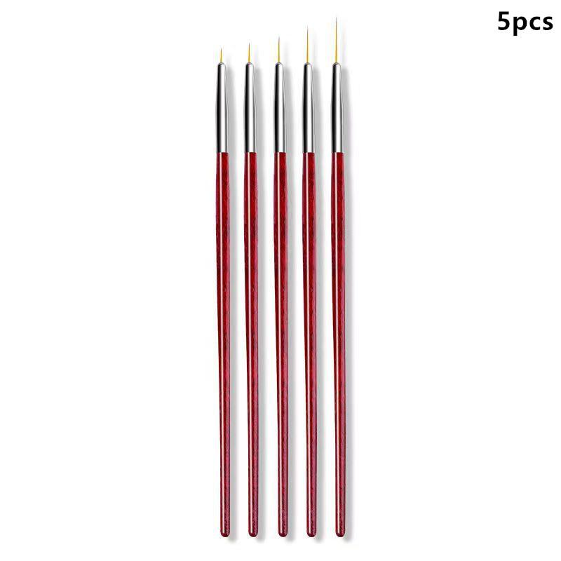 Wooden Nail Art Brushes Nail Art Liner Brush For Thin Details Fine Drawing Liner Brush Uv Gel Polish Painting Nail Design Tool