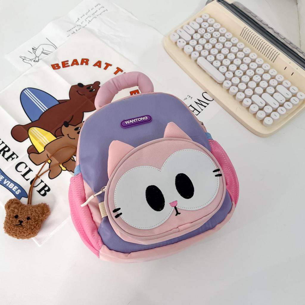 2024 Schattige Panda Cartoon Schooltas voor Kinderen, Lichtgewicht Rugzak voor Jongens & Meisjes