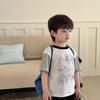 Available Boys' Summer T-Shirt & Shorts Set - Cartoon Top with Trendy Workwear Shorts