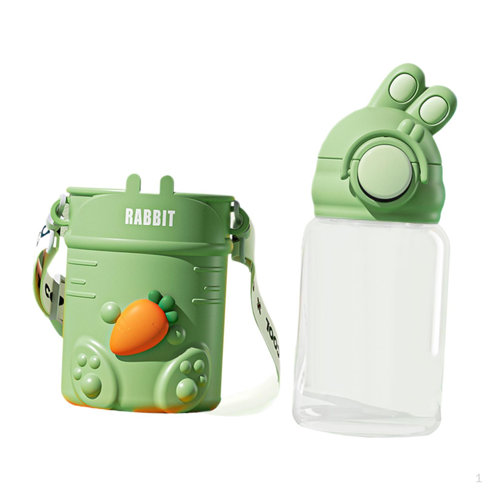 

Детская бутылочка для питья с трубочкой, 680 мл - портативный контейнер для воды для детей в пути зелёный