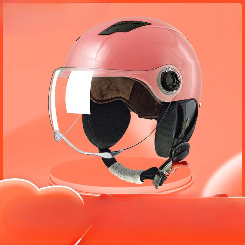 3C Certified Electric Vehicle Helmet Four Seasons Men and Women Battery Motorcycle Helmet Safety Helmet Summer Winter Half Helmet