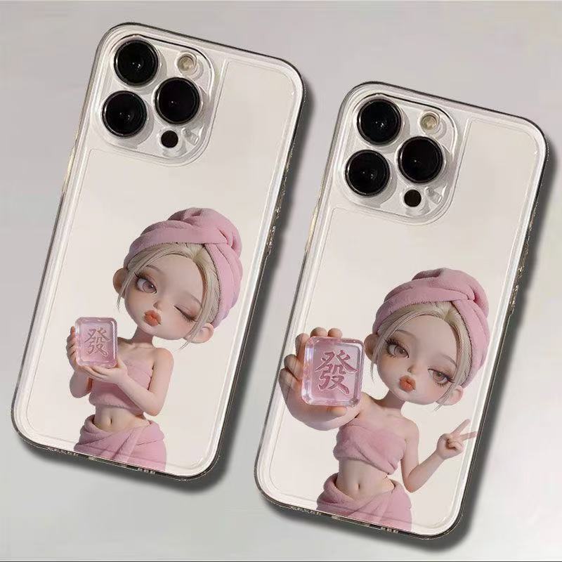 Personality girl applies iphone17promax mobile phone case apple 16/14pro Guochao 13/12/15/11x