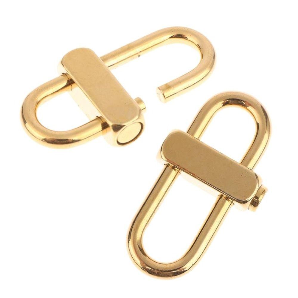 Lock Clamp Metal Buckle Clip Chain Strap Lock Clip Key Chain Creative Brass Keychain  Decorate