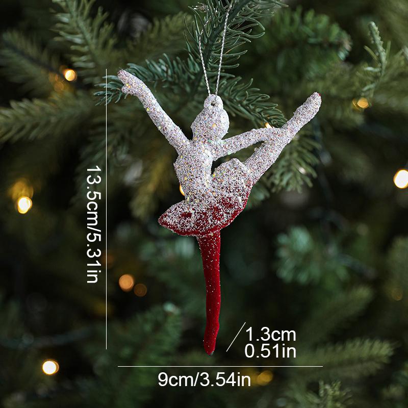1PC luxurious velvet Christmas decoration easy to hang Christmas decoration exquisite and cute snowflake deer pendant