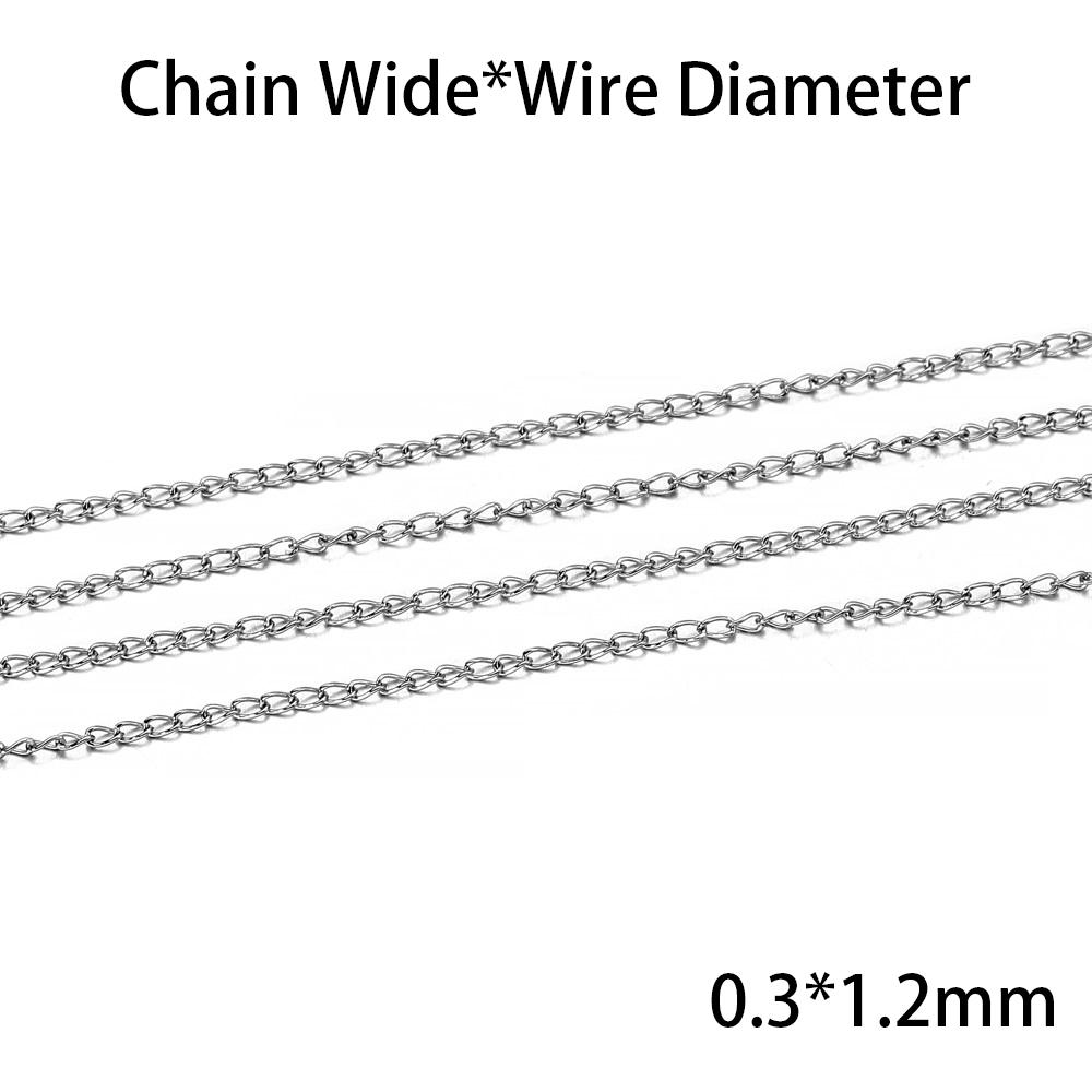 5Meters Never Fade Stainless Steel Multi Styles Necklace Chains for DIY Bracelet Chain Jewelry Making Findings Accessories