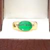 Emerald Oval Cut With 925 Sterling Silver Gold Plated Ring For Men's #B25 JL375671274595