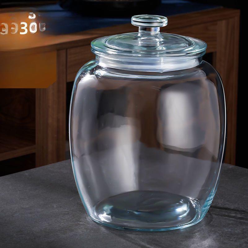 Kimchi Jar - Thick Glass Pickle Jar for Vegetables, Laba Garlic, Waterproof & Sealed