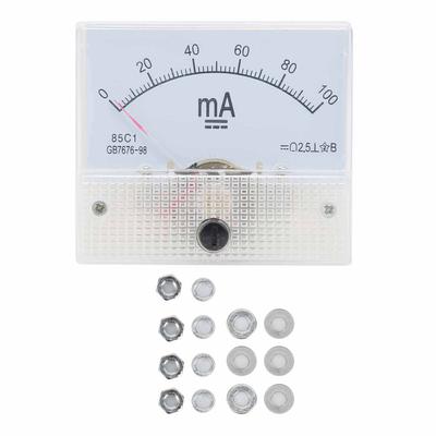 85C1 DC 0 100MA Pointer DC Ammeter Current Panel Meter Gauge Measuring Instrument