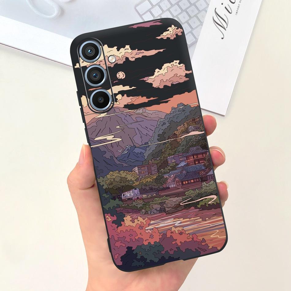 For Samsung Galaxy A54 Case 2023 Cool Fashion Moon Pattern Jelly Soft Silicone Phone Back Cover For Samsung A54 5G SM-A546B