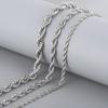 KALEN 4/6/8mm Fashion Men's Women's Simple Stainless Steel Necklace Thick Twisted Chain Jewelry DIY Accessories Gift