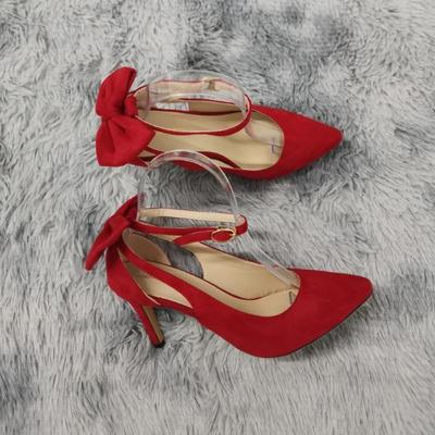 Γυναικείες Γόβες Σανδάλια με Λουράκι στον Αστράγαλο Slingback Φιόγκος Ψηλοτάκουνα Kitten 9cm Μυτερή Μύτη Τακούνι Πάρτι Νυφικό Άνετα Παπούτσια