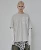 Dieomaidieo 989 Lettering Layered T-Shirt