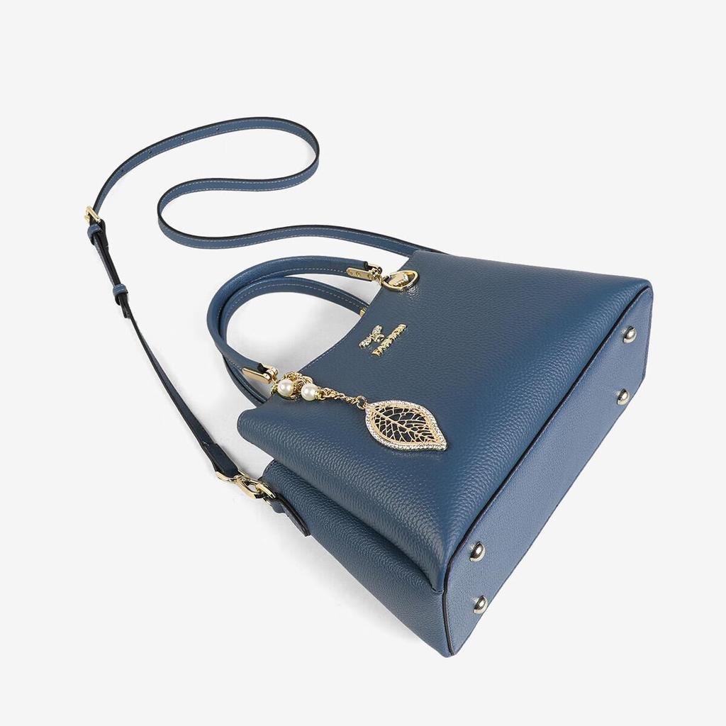Love Sea Top-Grain Leather Handbag for Women, Tote Bag, Shoulder Bag, Crossbody Bag, Blue