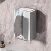 Punch-Free Suction Cup Tissue Box Removable Waterproof Paper Towel Storage Rack Refillable Clear Wet Wipes Container Kitchen