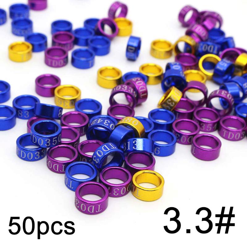 50 Pcs Dove Bands Bird Foot Ring Species Identify Training Rings Pet Bird Label Sign for Pigeon Chicks Small Poultry Supplies