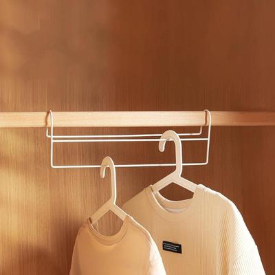 Space Saving Closet Hanger Organizer Metal Iron High Low Staggered Multi Function Wardrobe Clothes Hanger Rod Home